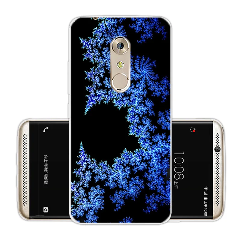 Мягкий силиконовый чехол для телефона ZTE Axon 7 синяя задняя крышка 5 &quot прозрачный