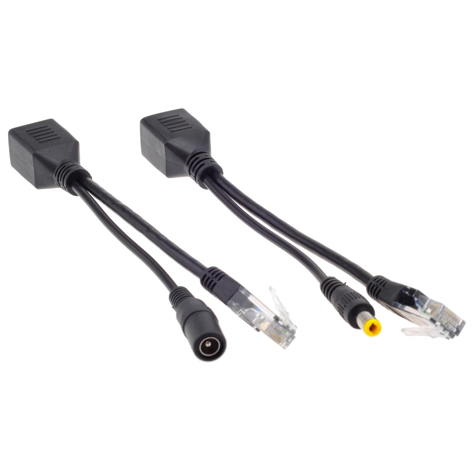 SUCAM 10 пар PoE сплиттер инжектор питание 5 5*2 1 мм пассивный кабель Ethernet адаптер RJ45