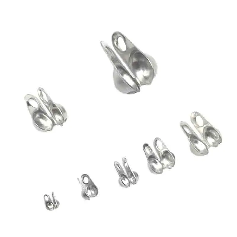 WIWI 50 шт./лот оптовая продажа пряжки из нержавеющей стали для бисера оболочки