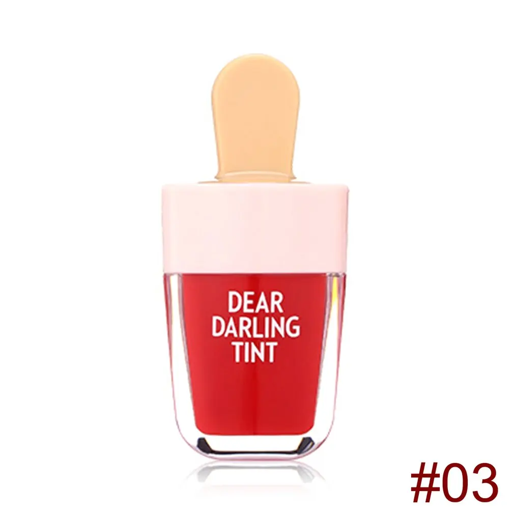 Водостойкая жидкая помада в форме мороженого Dear Darling блеск для губ Макияж увлажняющая стойкая натуральная Очаровательная губная помада - Цвет: 03