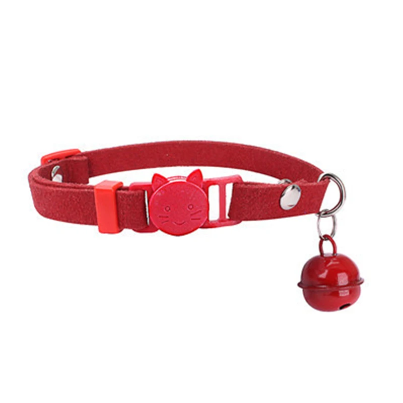 5 цветов безопасная Пряжка Регулируемый ошейник для кошек с колокольчиком