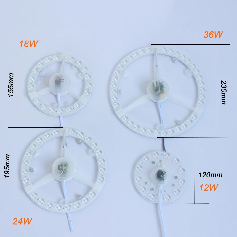 AC220V 12W18W24W36W светодиодный потолочный плата лампы с магнитом замены старых Винтаж 2D источник света для круглый потолочный светильник