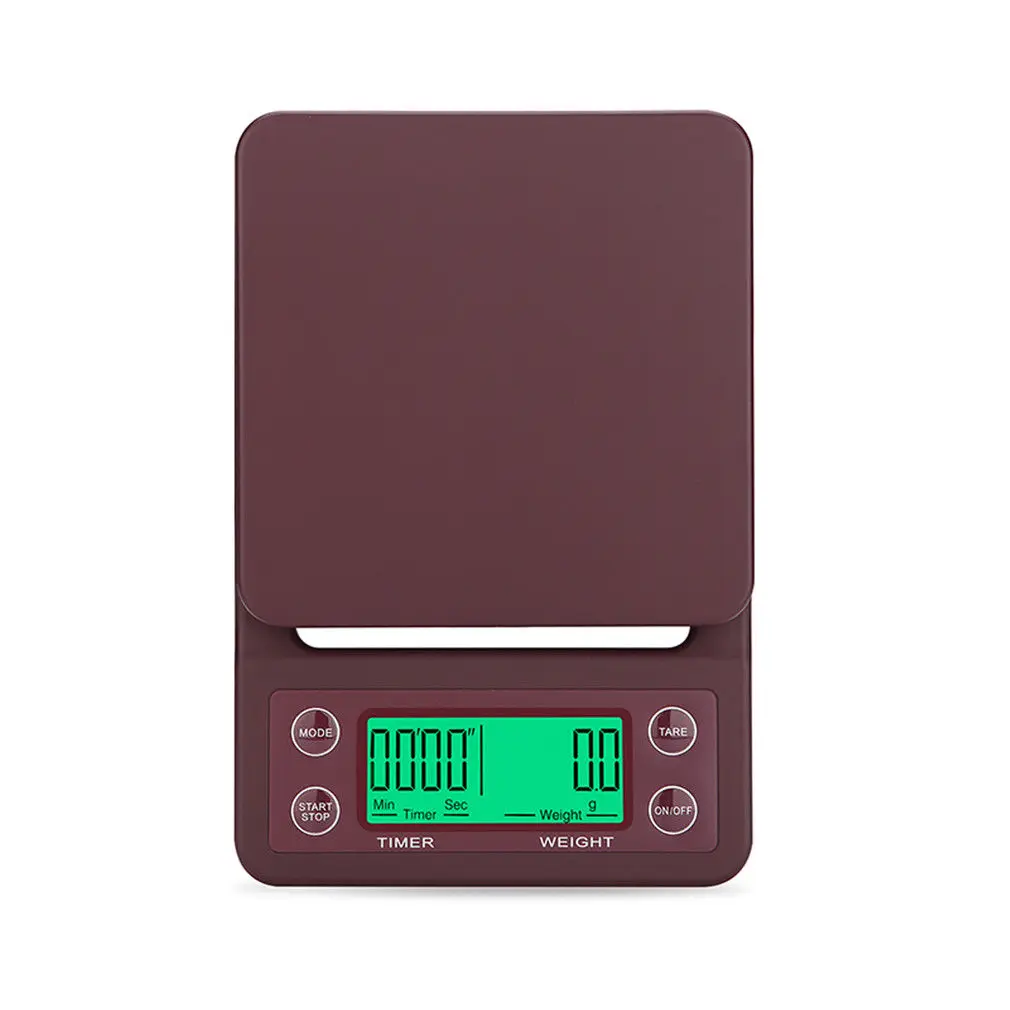 Красный Новые цифровые электронные кухонные весы питания Еда весы Вес 5 kg, подвешиваемый без гвоздей - Цвет: Красный