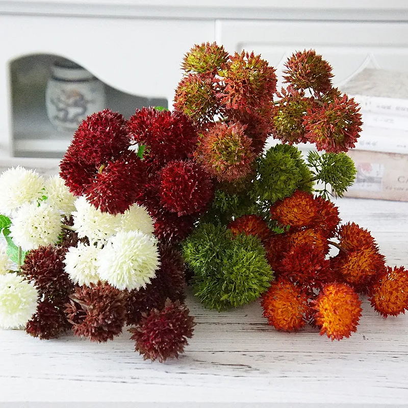 Милые искусственные цветы 3 ветки 15 головок украшение для дома сада праздника