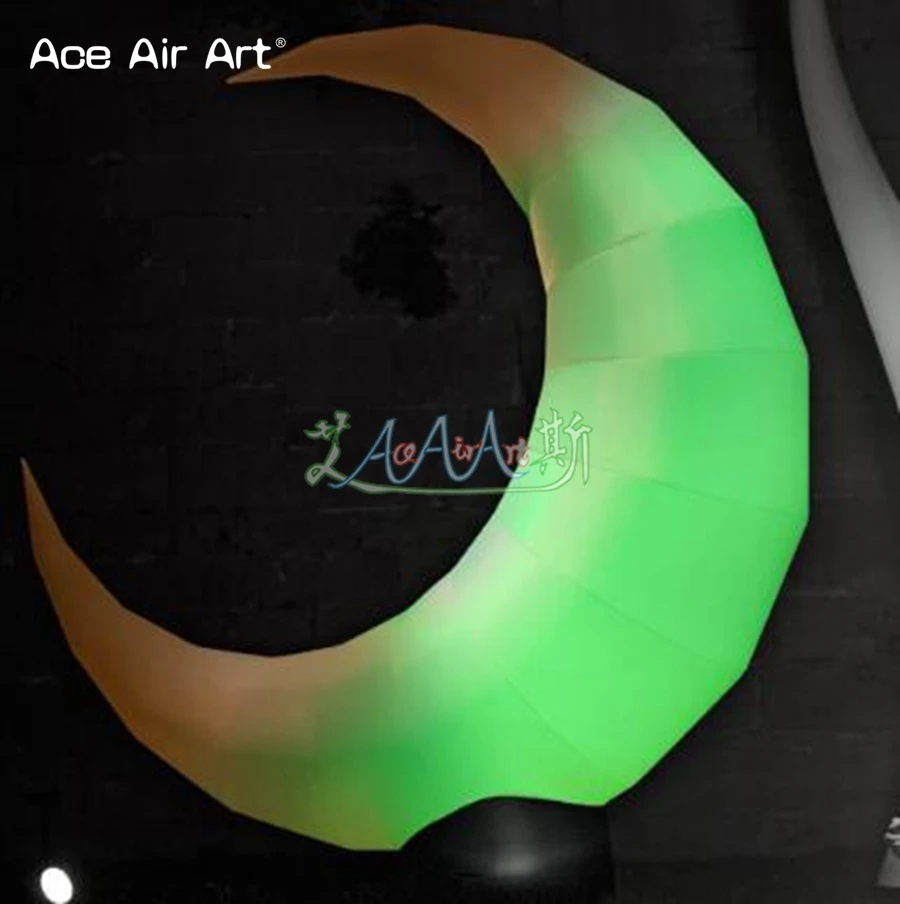 

Nice Led Inflatable Crescent Moon Standing Moon Model Ligting Decoration for Party and Gathering Events