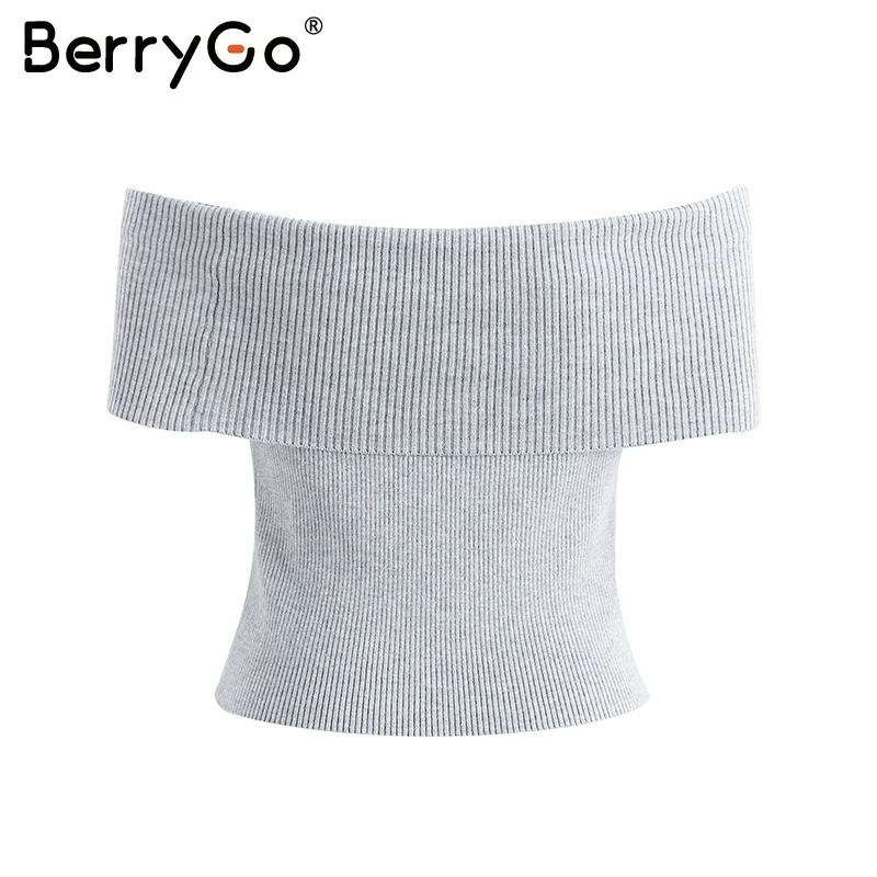 Женский винтажный укороченный топ BerryGo уличная одежда майка с открытыми плечами