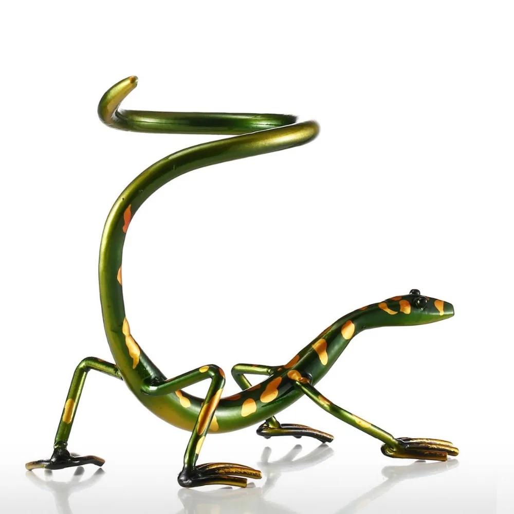 Винная стойка Tooarts Gecko держатель для вина практичная металлическая скульптура