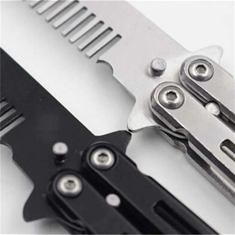 SS практика бабочка в ноже обучение складной из нержавеющей стали Открытый