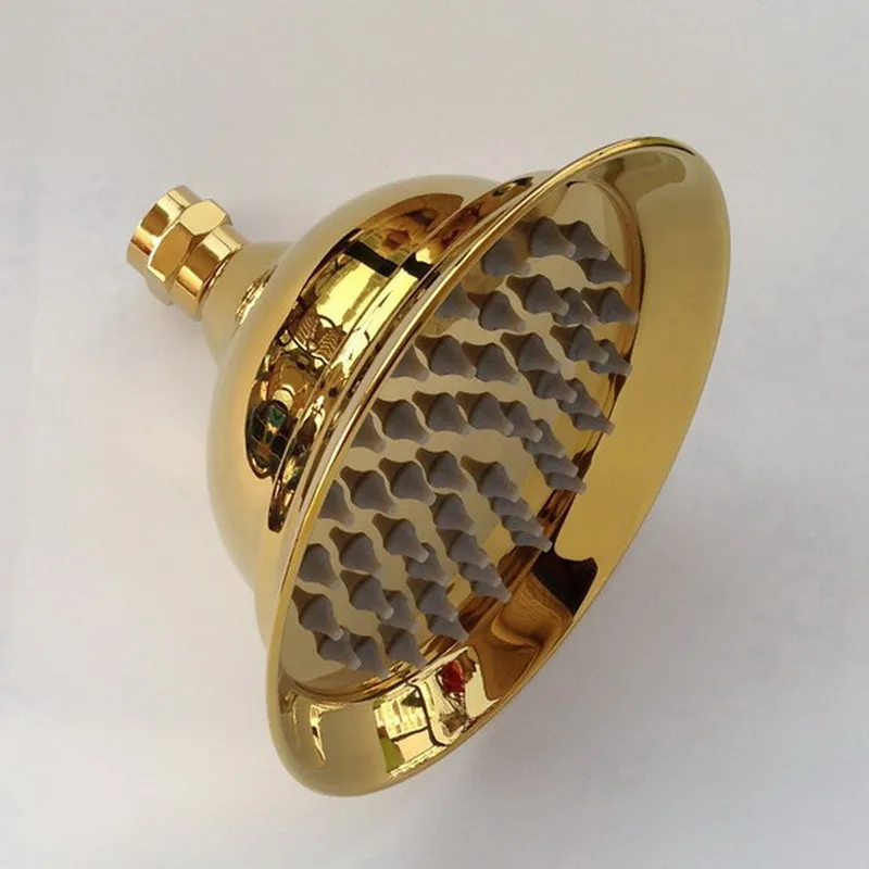 

Luxury Gold Color Brass 6.3" Inch Round Bathroom Rainfall Rain Top Shower Head Bathroom Fitting ash009