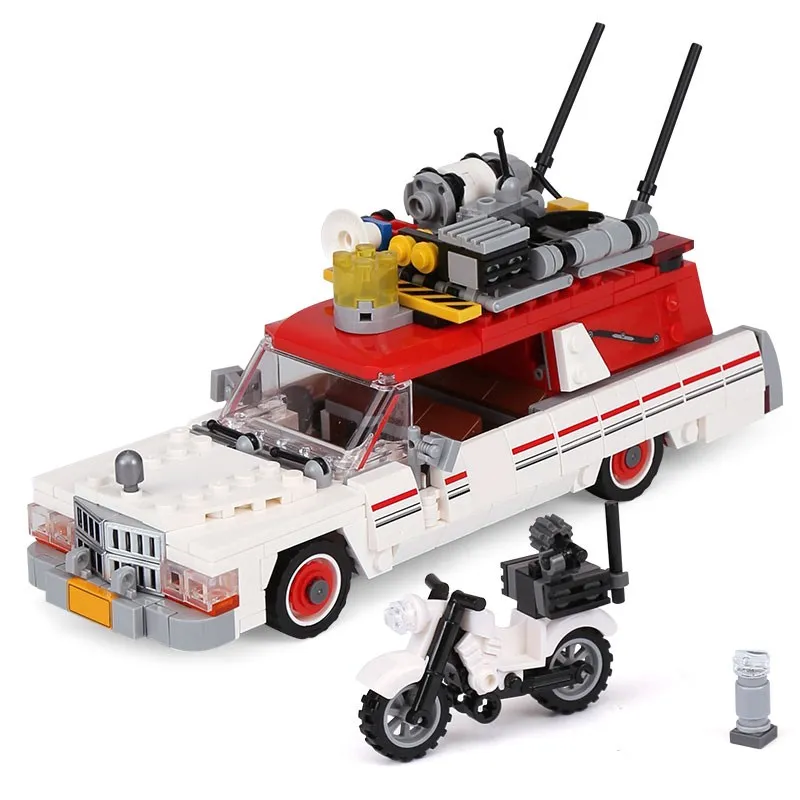 Подлинный фильм серии Охотники за привидениями Ecto-1 и 2 компл. Детские развивающие строительные блоки кирпичные игрушки поддержка Dorpshipping