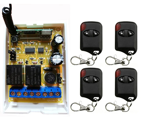 DC12V DC24V 2CH Wireless Remote Control Switch System Receiver+cat eye Transmitters Appliances Gate Garage Door shutters/ lamp |
