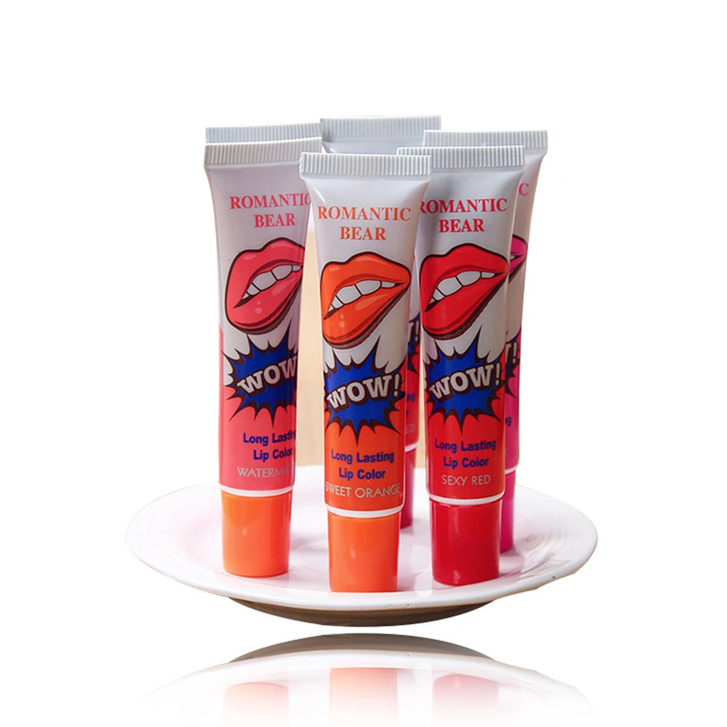 6 colors Girls women Lipstick 1pcs liquid matte lipstick romantic bear