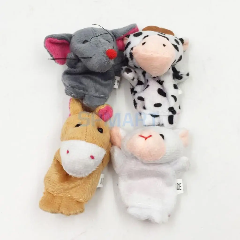 12 pieces Animal Finger Puppets Plush Cloth Doll Baby Parent Child Bedtime Storytelling Props Teaching Aids Developmental Toys |