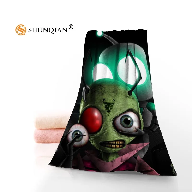 Новые Пользовательские Invader Zim полотенце напечатано хлопок лицо/банные полотенца