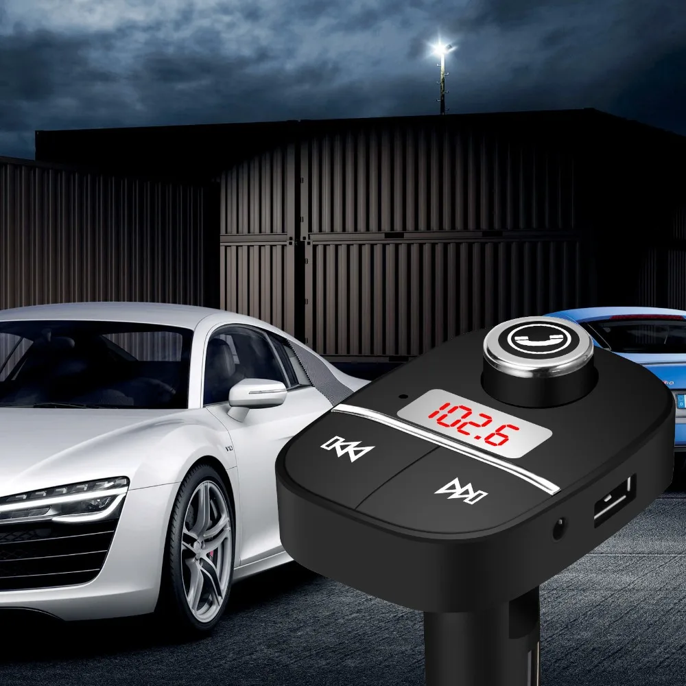 Fm передатчик Aux модулятор громкой связи Bluetooth автомобиль автомобильный комплект