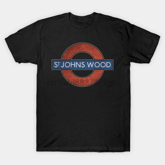 Мужская футболка с коротким рукавом в стиле ретро Лондона метро St Johns Wood London Subway