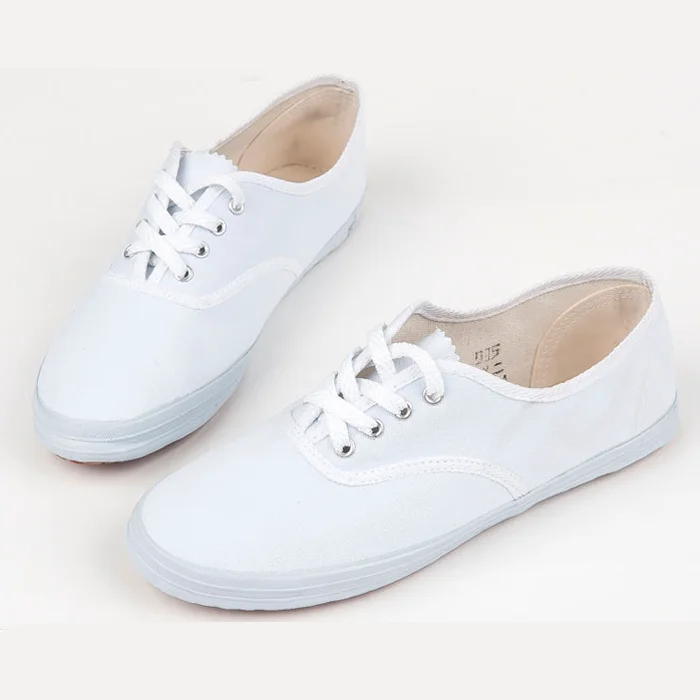 Classic White Sneakers Women Casual Canvas Shoes Female Lace-Up Flat Trainers zapatillas mujer Vulcanize dancing men kids | Спорт и