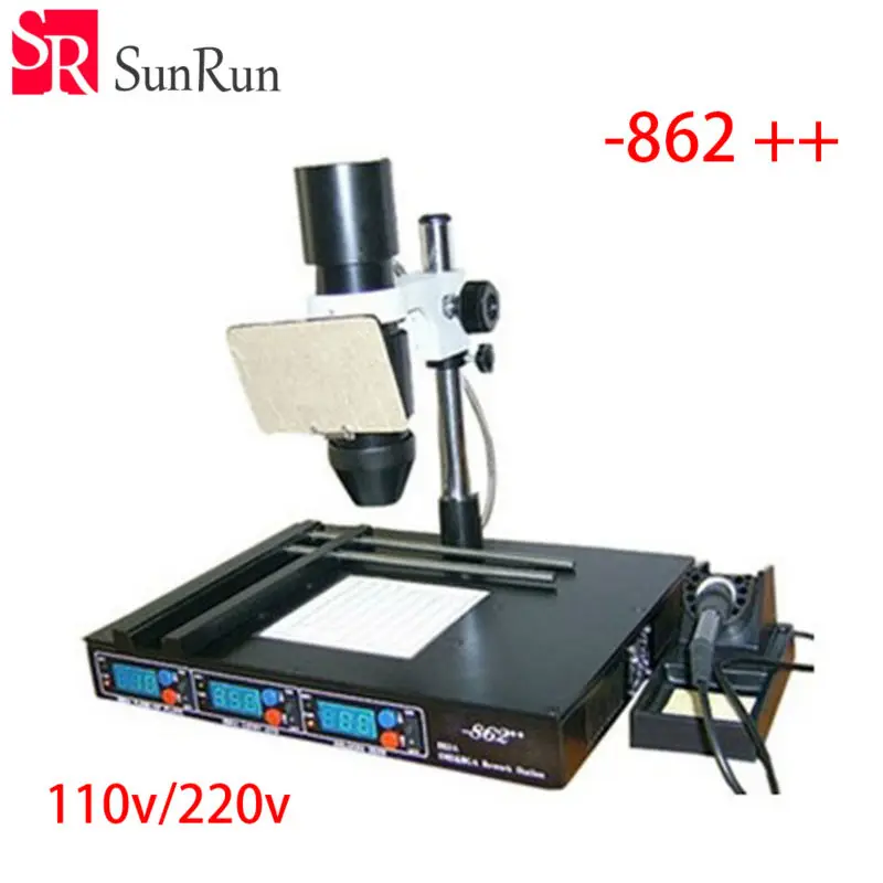 Паяльная станция BGA T 862 + IRDA паяльник T862 инфракрасный SMT SMD сварщик обновленная