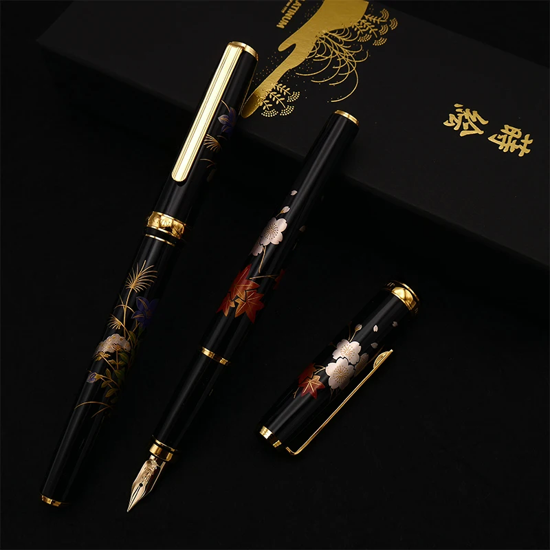 Перьевая ручка Platinum Japan Urushi maki e с наконечником 18K в японском стиле цвет