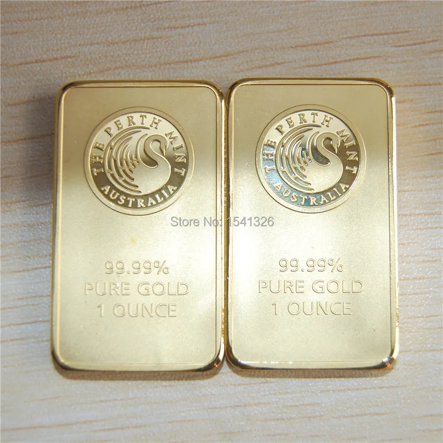 1 унции Перт мята золото бар (Немагнитный) шт./лот Бесплатная доставка|bar gold|bar barlot