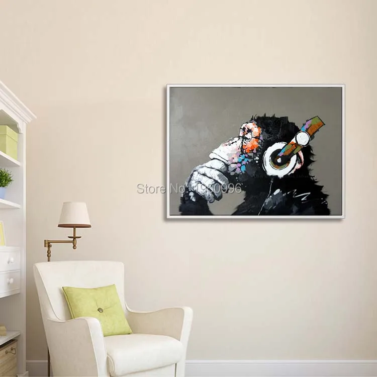 Hand Drawn The King Of Monkey Impression Figure Painting Home Hotel European Classical Abstract Decorative | Дом и сад