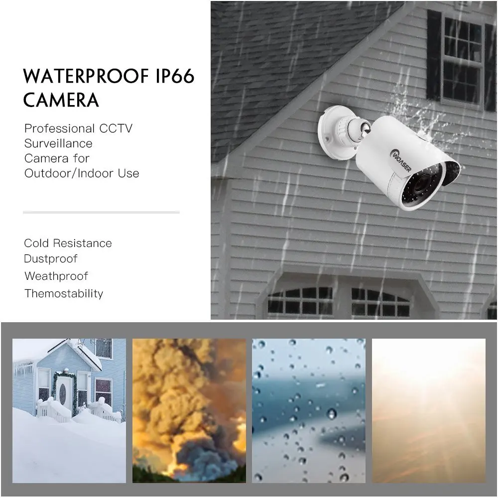 Woaser 4ch 1080 P HDMI Выход видеорегистратор AHD CCTV Системы 4 шт. 2500tvl 2.0mp Камера Открытый ИК