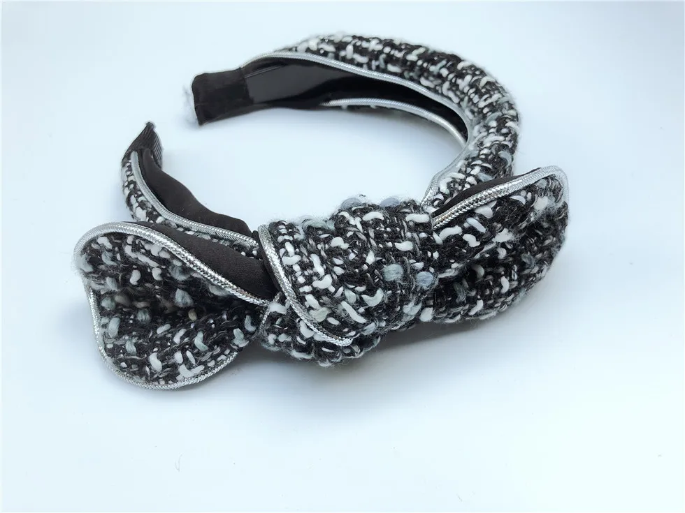 

12pcs ins Fashion Woolen Hair Bow Hair Sticks Solid British Style Bowknot Hairbands Ladies Headwear Boutique Hair Accessories