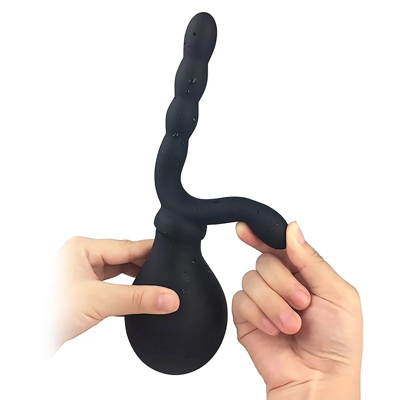 Silicone Enema Bulb For Men Women Intimate Wash Straight Plug-in Water Anal Clean Secret Areas Sex Toys Masturbator |