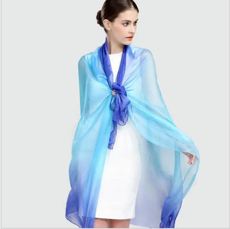 Новинка 2014 года модные шали шарфы градиентного цвета Высококачественный