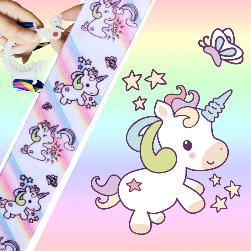 Unicorn Модная бутылка для воды, пластиковая бутылка для напитков, пряжки, зажимы для маленьких детей, ремень на ремне, плетеные ремни для женщин и девочек - Цвет: Unicorn