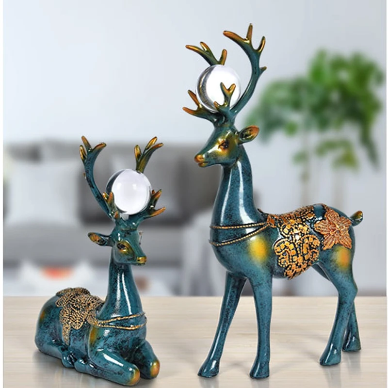 Современная Абстрактная каучуковая скульптура лось модель кабинета настольное