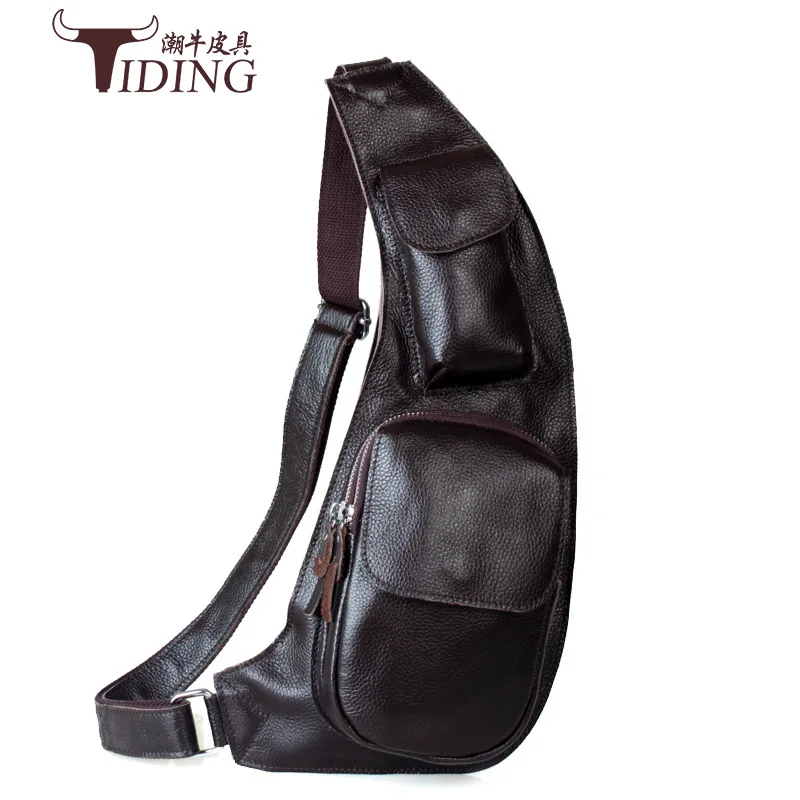 Мужские нагрудные сумки из коровьей кожи 2017 новые мужские модные брендовые