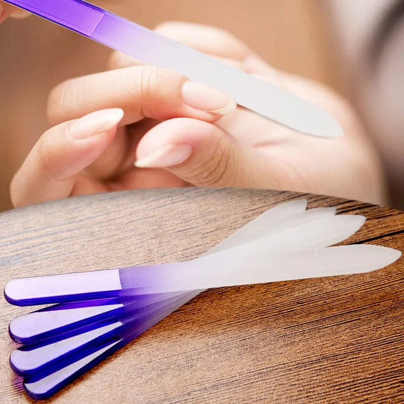 4 шт. стеклянные пилки для ногтей TKGOES|glass nail file|crystal glass filenail file |