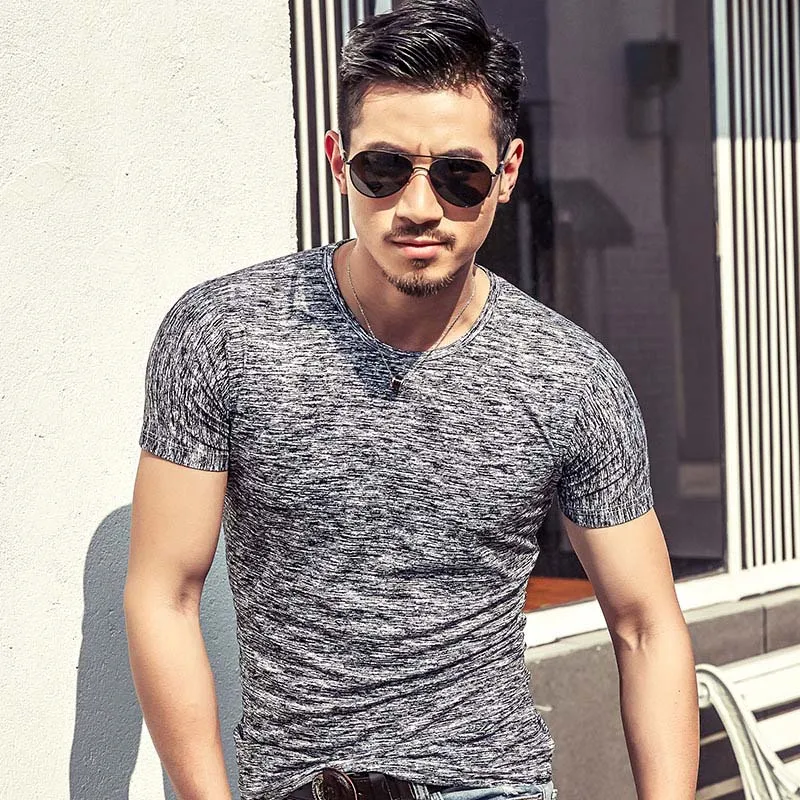 Новый летний Стиль Хлопок Мужчины Костюмы мужской Slim Fit футболка человек