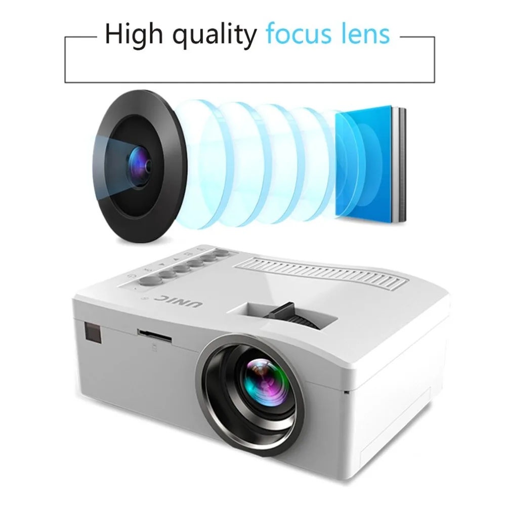 UC18 HD 1080P TFT lcd компактный Siz eHome мини проектор tv мультимедийный плеер кинотеатр