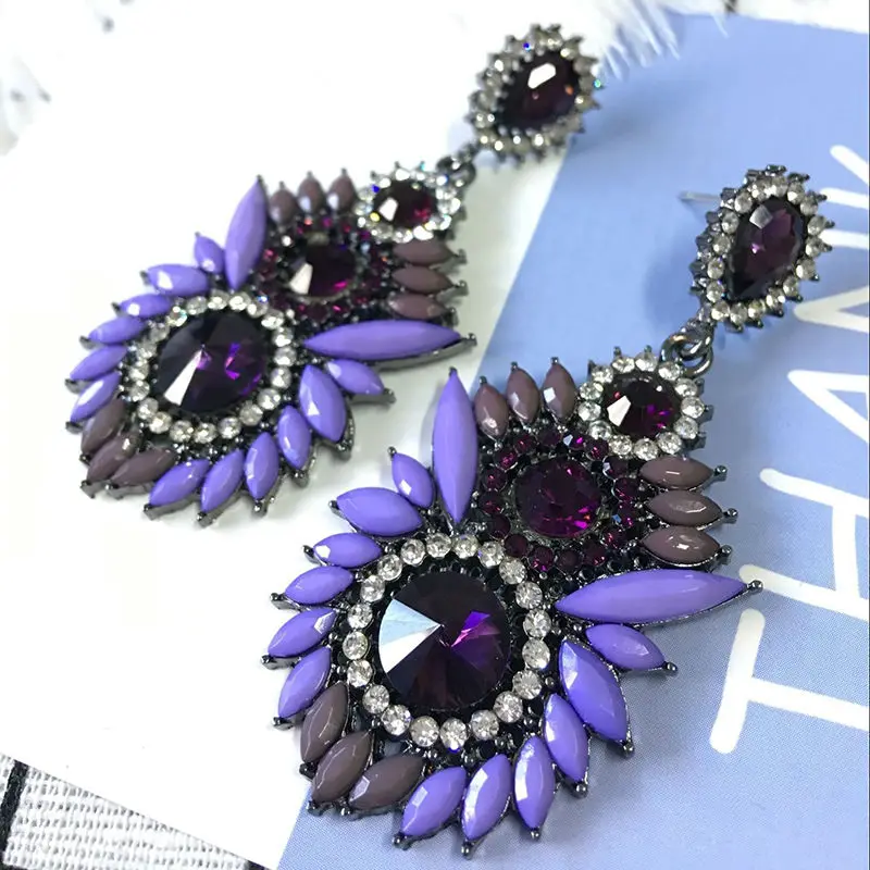 Женские акриловые серьги капельки VEYO винтажные с кристаллами лидер продаж|jewelry
