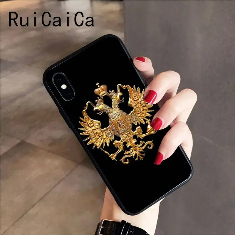 Чехол для телефона из ТПУ RuiCaiCa Armenia с российским флагом черный iPhone 8 7 6 S Plus 5 5S SE XR X XS