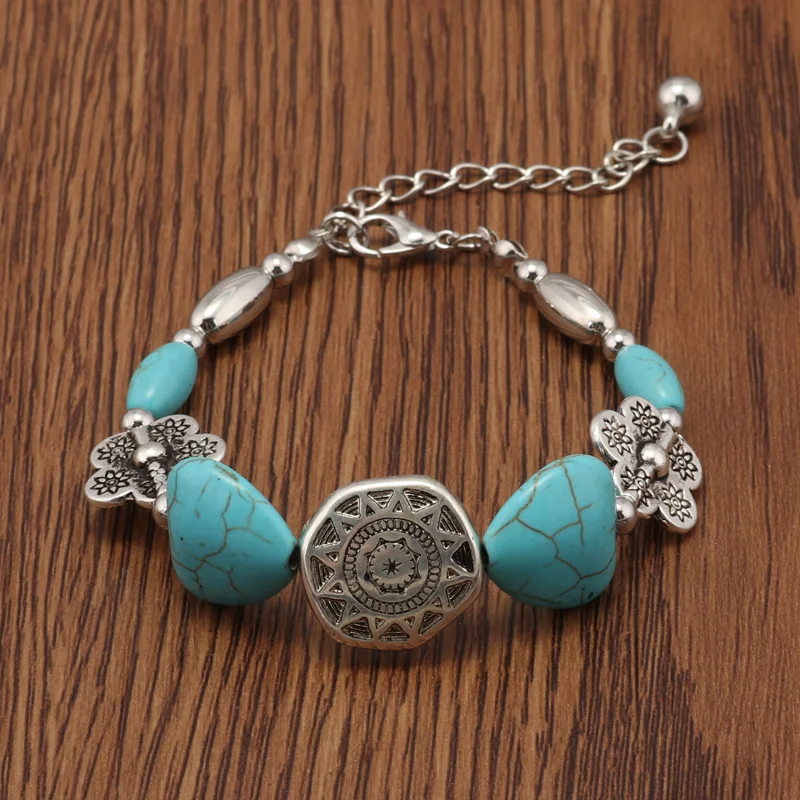 Женские браслеты Tenande с натуральными камнями сердцами бусинами подсолнухами