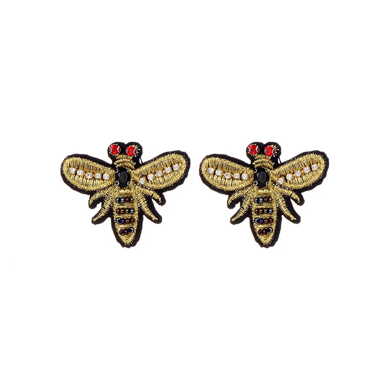 bee earrings Модные желтые серьги-гвоздики, украшенные в форме пчелы, стильные ювелирные изделия, подарки для девушек, Уникальные Милые модные серьги с животным орнаментом - Окраска металла: bee earrings