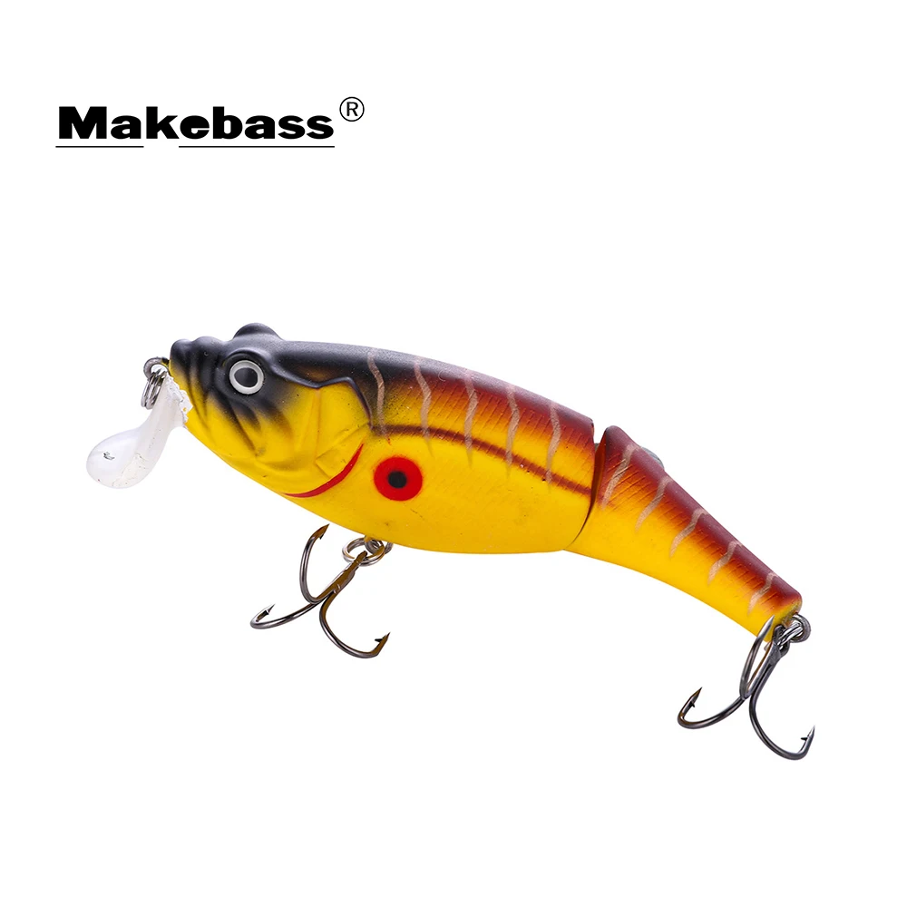 Makebass 3,94 дюйма/0,82 унций приманки мульти-шарнирная плавающая приманка мелкая бегущая жесткая приманка рыболовные воблеры искусственные снасти для форели и т. Д