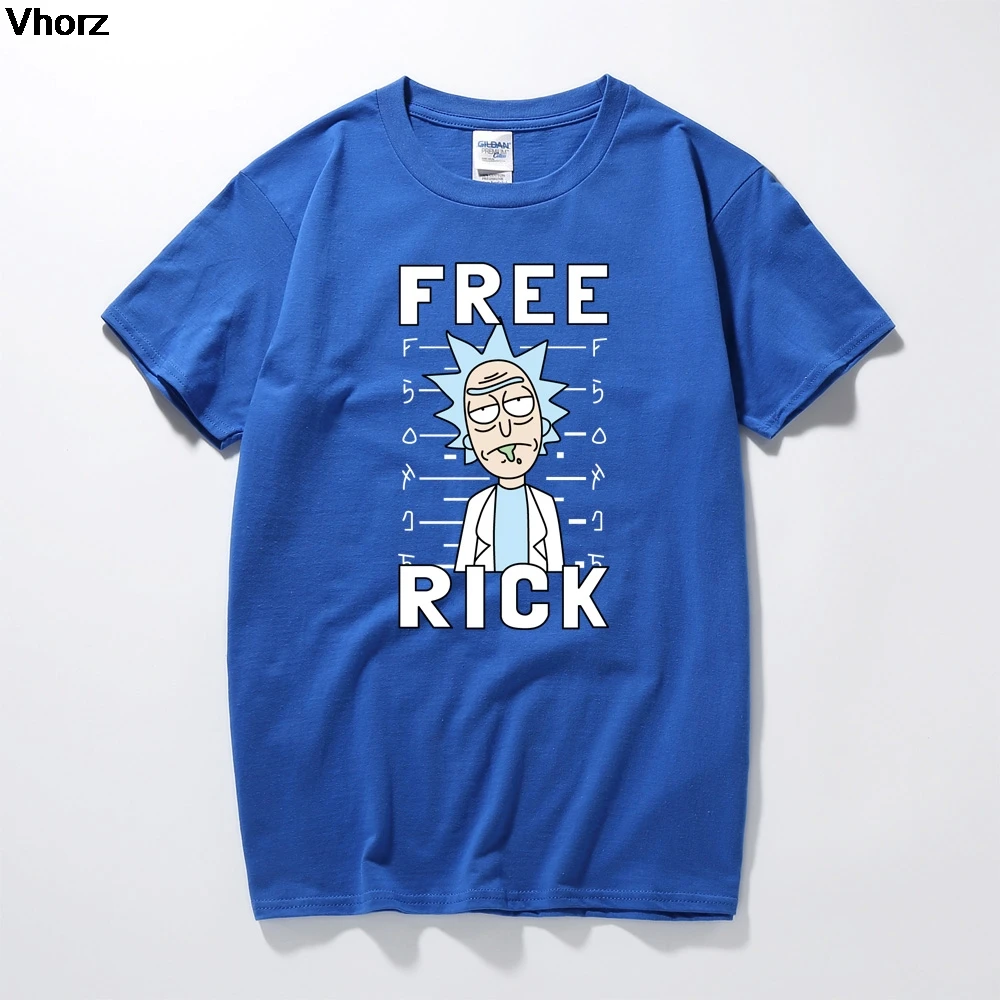 Крутой Рик Морти Мужская футболка популярные футболки с аниме рисунком белая