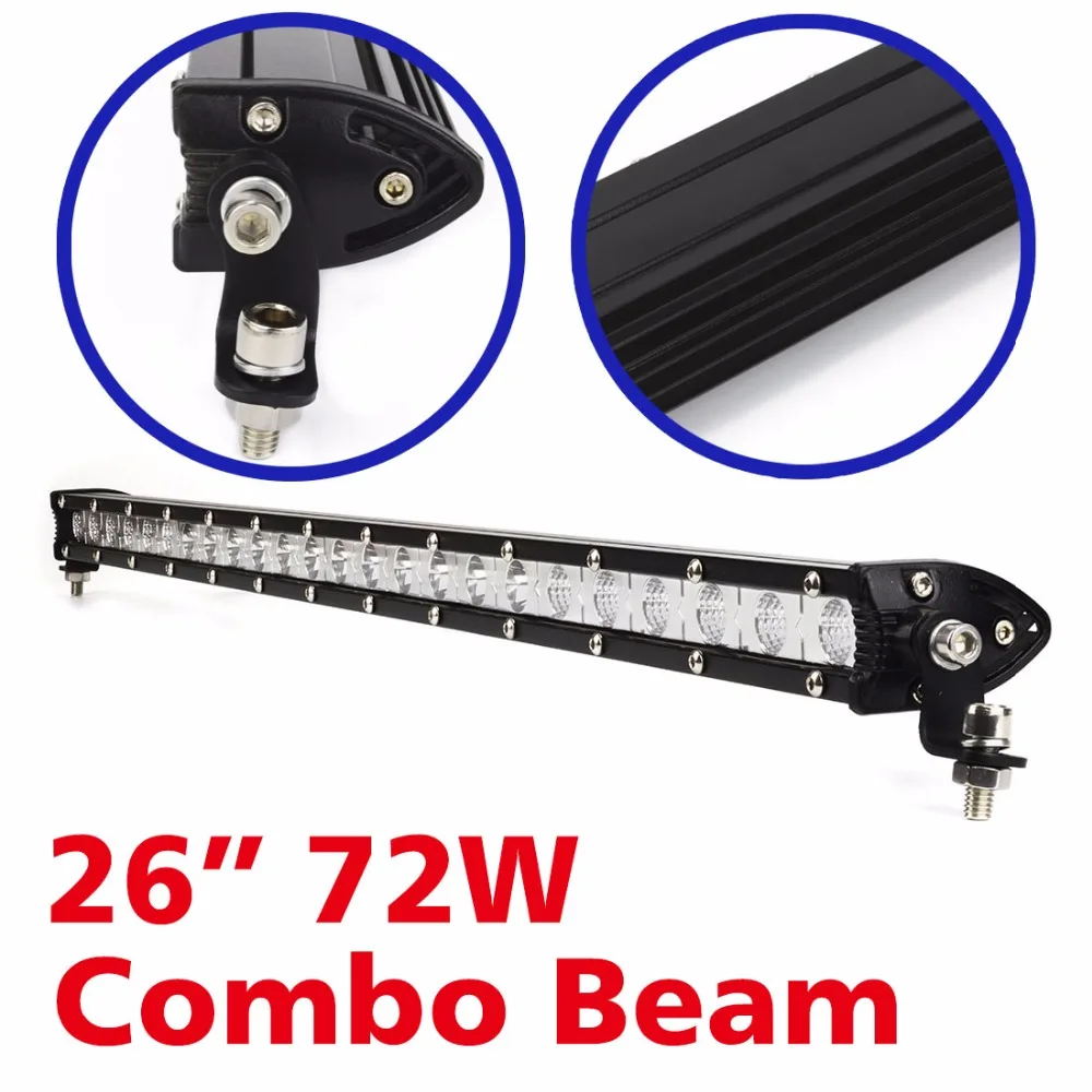 22 дюймовый 5D светодиодный рабочий светильник 72 Вт Однорядный прямой внедорожник