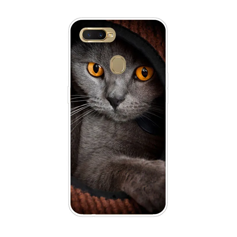Чехол для OPPO A7 мягкий чехол из ТПУ с рисунком волка OPPOA7 защитный телефона |