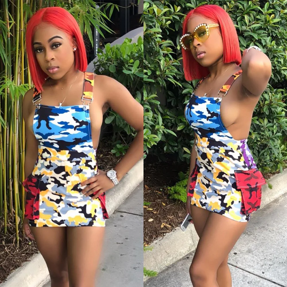 Женское платье с открытой спиной и камуфляжным принтом повседневное облегающее