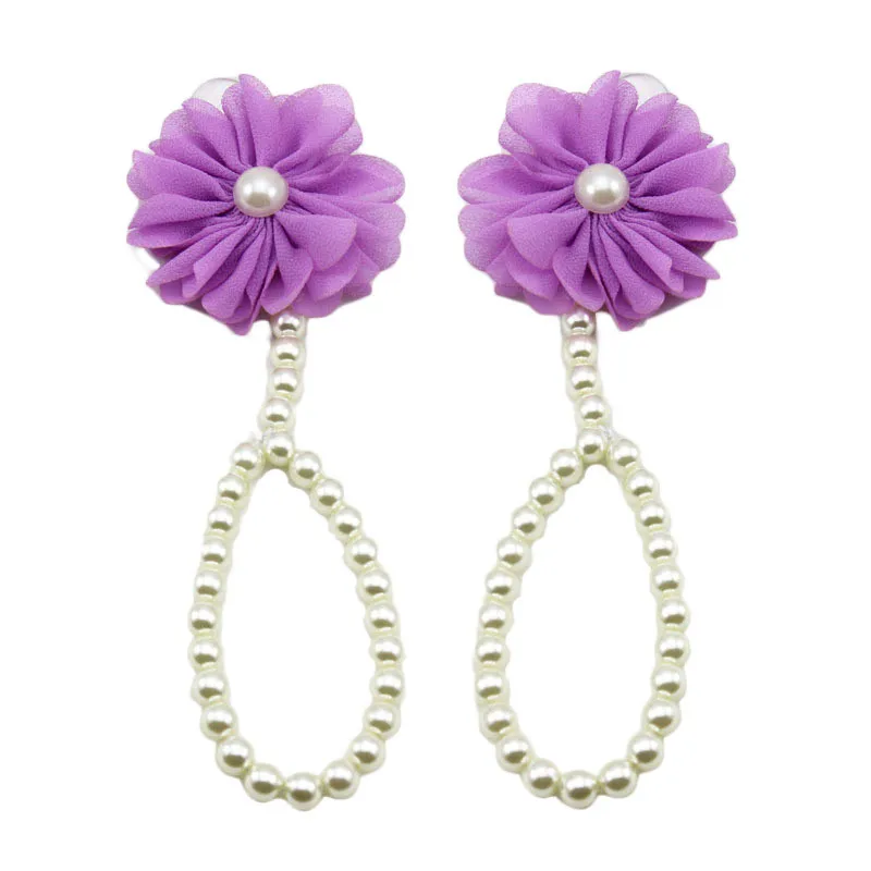 1 пара шифоновые сандалии с жемчугом | Украшения и аксессуары