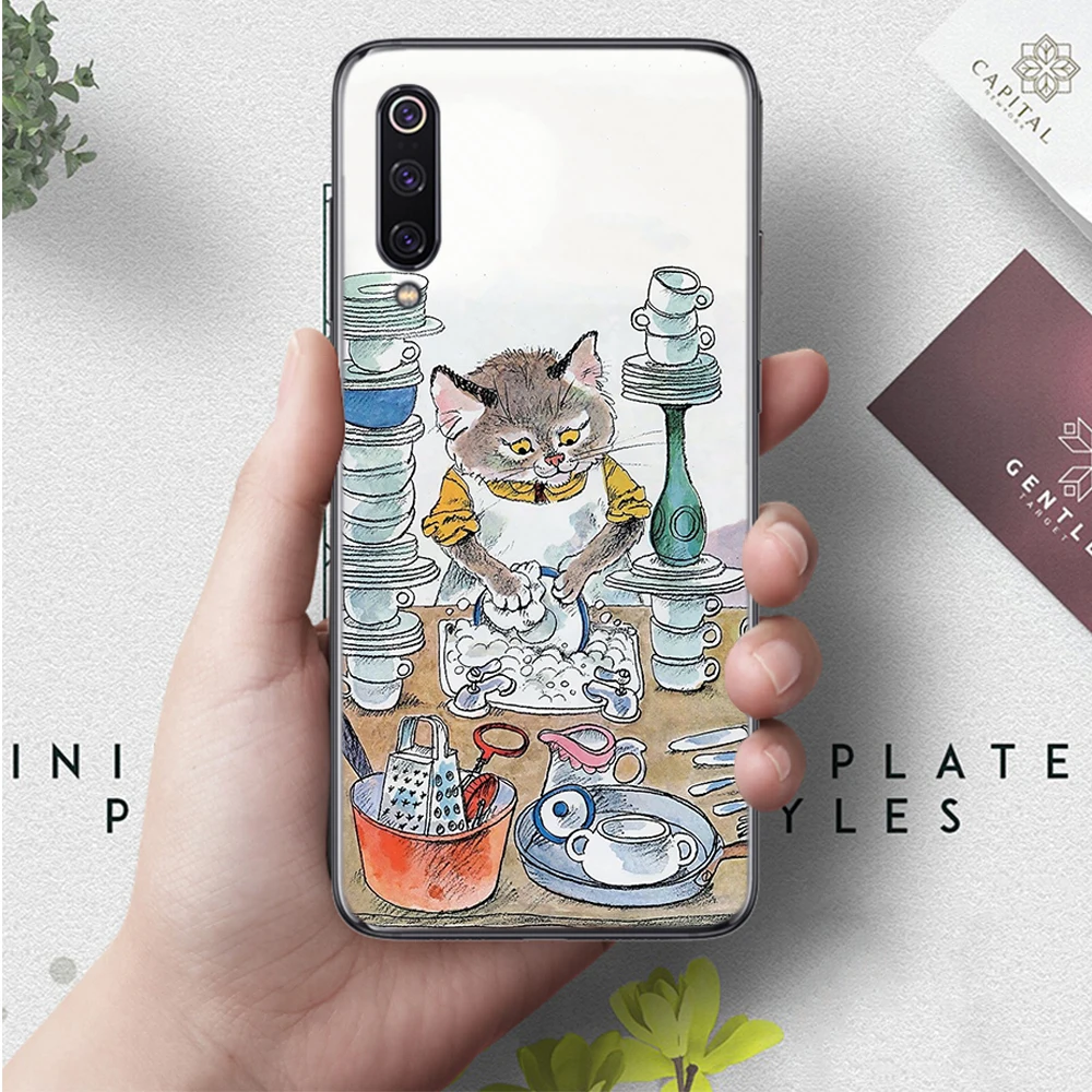 Японский кот напиток шаблон кожи специальный силиконовый чехол для xiaomi mi 5X6 6X8 9 SE 9T Pro CC9E CC9 A3 F1 A1 A2 Lite MAX 3 - Цвет: 4