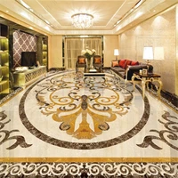 beibehang custom fashion decorative painting pvc papel de parede 3d wallpaper simple european pattern marble floor tiles mosaic