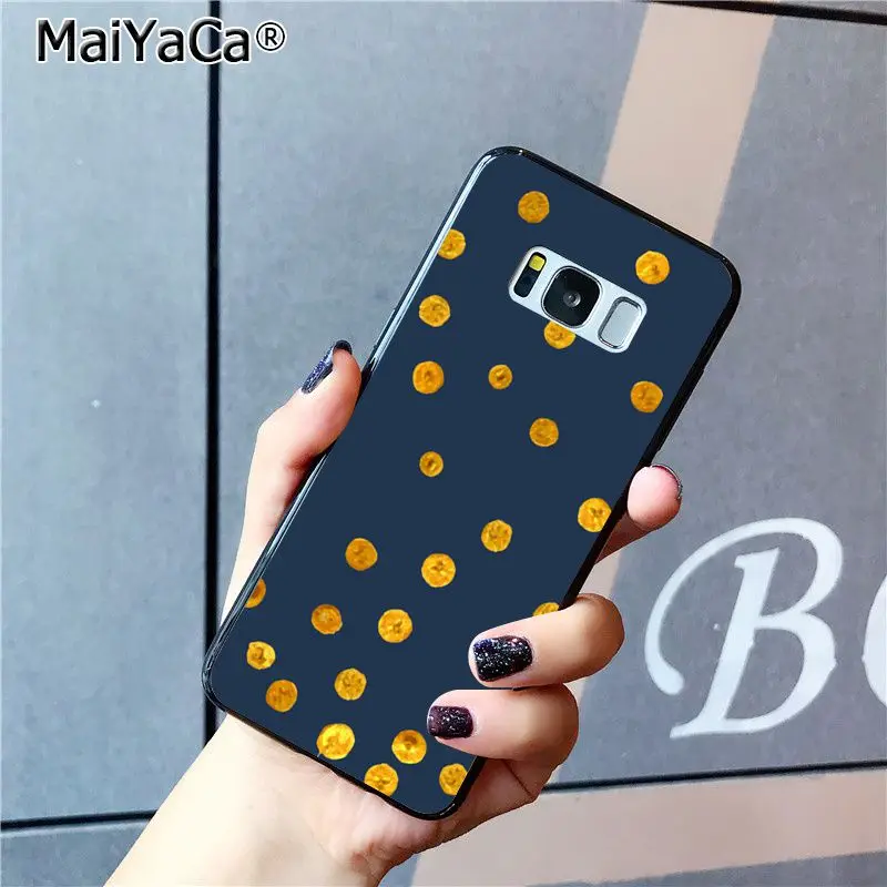 MaiYaCa красный золотой в горошек пользовательский Фото чехол для телефона Samsung Galaxy