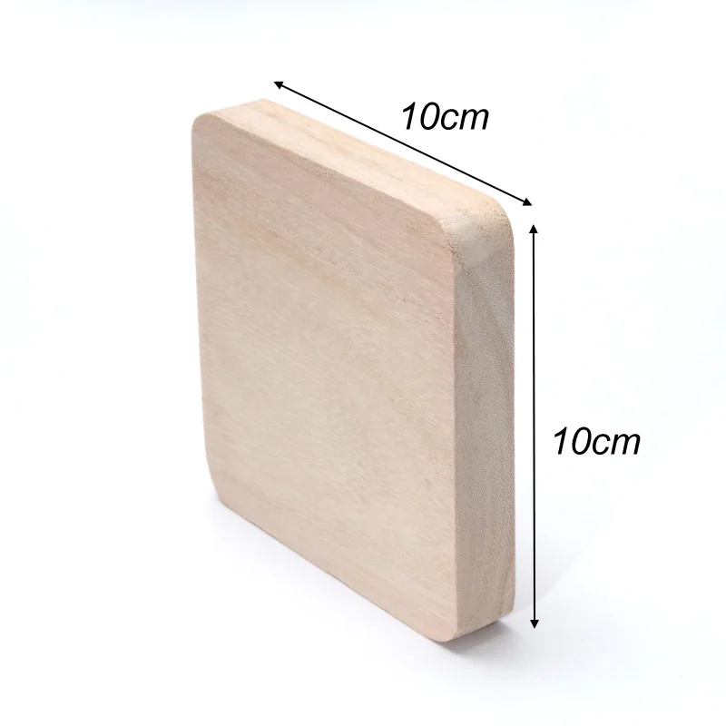 2 шт 10 см Деревянный без финишной отделки блок квадратная резьба твердые