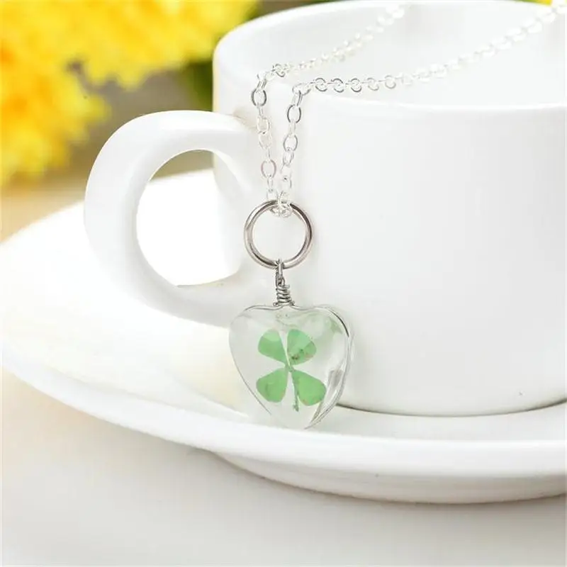 Лидер продаж модное ожерелье с хрустальным шариком и клевером длинная полоса